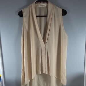 Impressions Cream Sleeveless Blouse